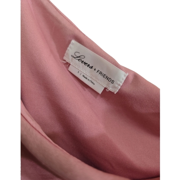 Lovers + Friends Pink Twist One Shoulder Ruched Mini Dress Small - Picture 3 of 8